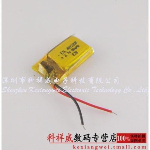 3.7V 481220 Bluetooth headset battery 80MAH MP3 WEP210 WEP200 battery Rechargeable Li-ion Cell