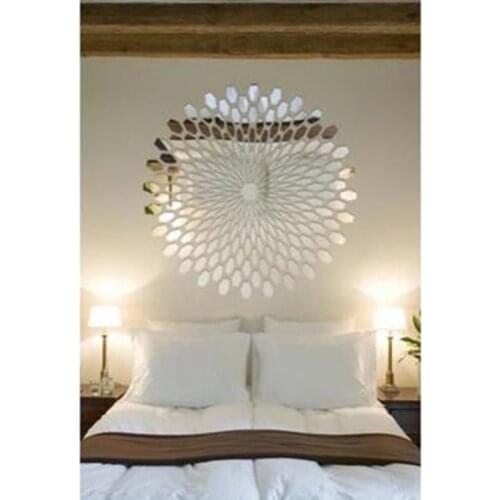 3D Mirror Wall Sticker Geometric Pattern TV Background Bedroom Corridor Stickers Wall Decor Home Decoration Mirror Wall Stick