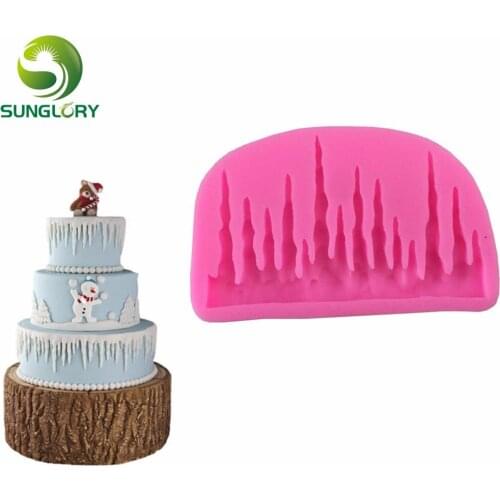 Bakeware Fondant Pastry Sugar Craft Cake Icicle 3D Silicone Mold DIY Gum Paste Ice Decoration Mould Baking Tools For Cakes