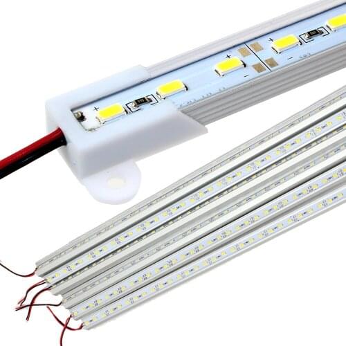 50pcs 1m DC 12V SMD 5630 72 LED Hard luces LED Strip Bar Light Factory Wholesale, warm/cold white with U / V groove