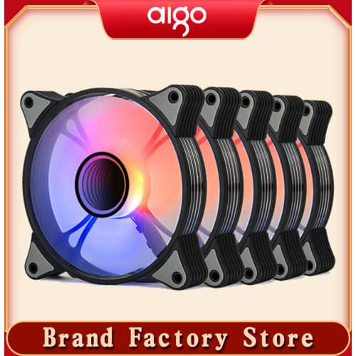 Aigo PC Cooler Case Cooling Fan 120mm RGB Fan Aura Sync Argb Mute Cooler CPU Fan Cooling Master For Computer Fans