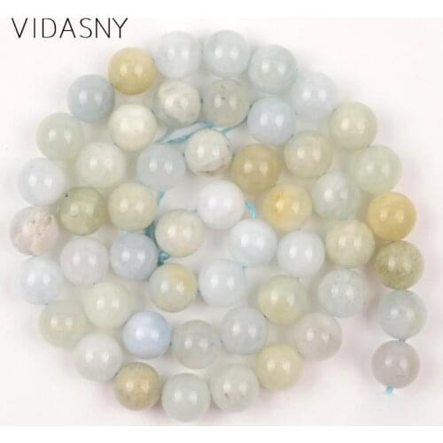 Natural Gem Stone Emeralds Mineral Beads For Jewelry Making 6 8 10mm Round Spacer Beryls Beads Diy Bracelets Necklace 15'Strand