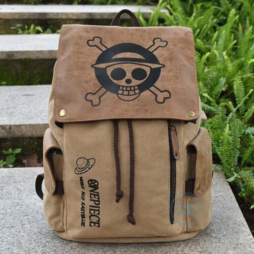 Anime One Piece Backpack Canvas Bag School Bags Girls Travel Mochila Feminina Notebook Bags Student Gifts