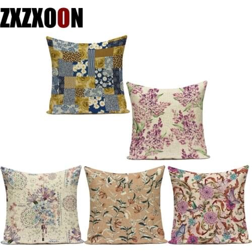 Mandala Flower Geometric Polyester Decorative Pillows Cojines Decorativos Para Sofa Home Cushion Cover for Living Room