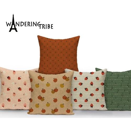 Plant Style Throw Pillows Decorative Cushion Sofa Cover For Pillows Fruit Pattern Sofa Cushions Cushion Cover Home Kissenbezug