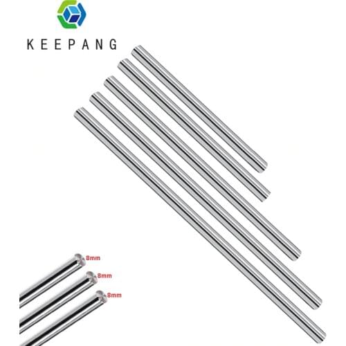 3D Printer Parts Smooth Rod 8mm Shaft Rod Optical Axis CNC Chromed 3D Printer smooth rod Length 100 200 370 450 550 600mm