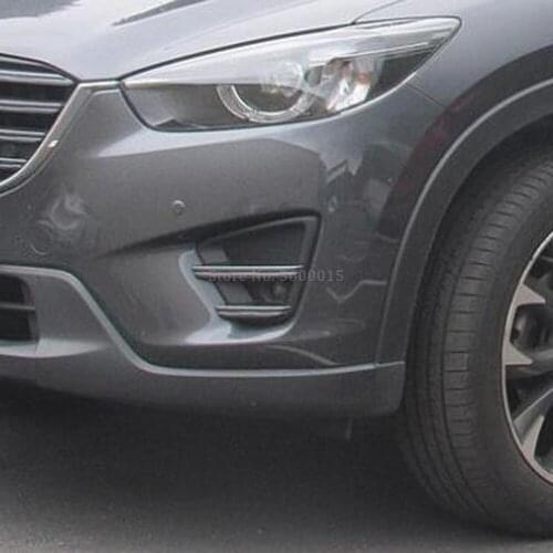 For Mazda CX-5 CX5 Post-facelift Styling 2016 2017 Chrome Front Fog Light Lamp Cover Molding Trim Exterior Car Accessories
