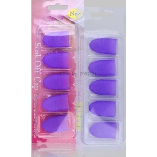 By dhl or ems 1000sets 5Pcs/set Nail Off Polish Remove Rubber Finger Cap Reusable Gel Easy Cleaning Removal Wrap Tool Kit beauty