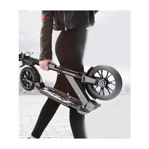 F15 Two-wheeled adult scooter with one key folding and double shock absorption aluminium alloy campus female walking scooter