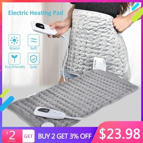 60*30cm Electric Heating Pad Blanket Timer Physiotherapy Heating Pad For Shoulder Neck Back Spine Leg Pain Relief Winter Warm