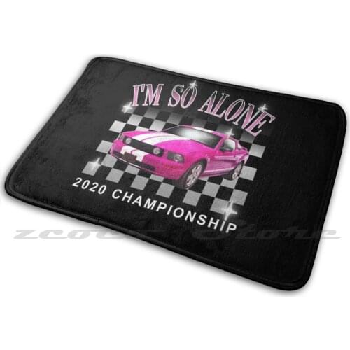 I'M So Alone-2020 Crisis Quarantine Emo Inspired Grunge Rocker Moto Motorcycle Race Car Racing 90S Vintage Inspired Mat Rug