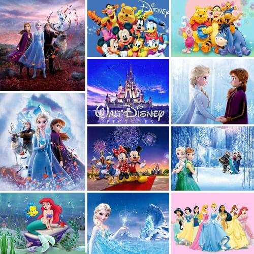 Diy Diamond Embroidery Paintings Disney Series Mermaid Fairy Full Square/Round Cross Stitch Kit Mosaic Wall Collage Kit 2021 New