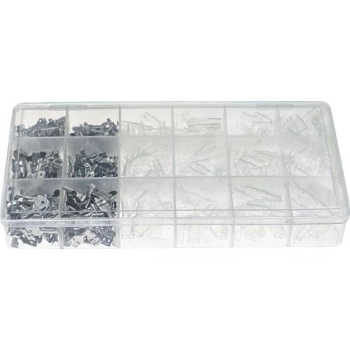 600pcs boxed bare plug spring terminal insulated terminal sheath 2.8/4.8/6.3 pair plug connection terminal set