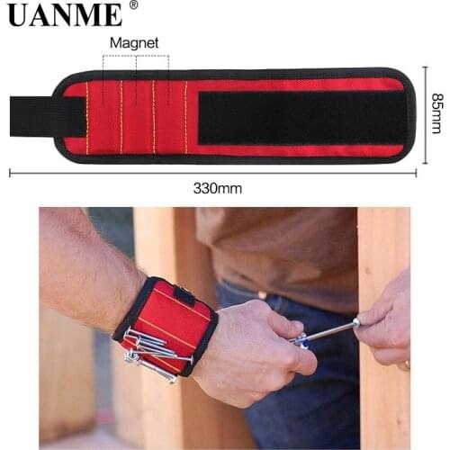 UANME 13.8'' Wrist Support Strong Magnetic For Screw Nail Holder Wristband Band Tool Bracelet Belt Support Protection Kit DIY