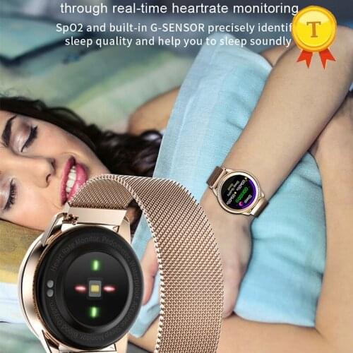 Best gift to Lady Girl woman grandmother Smart Watch Women Heart Rate Blood Pressure Monitor GPS sports sleep Tracker phonewatch