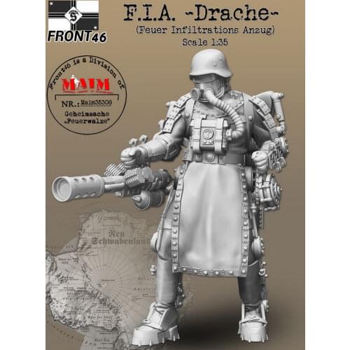 1:35 Scale Die-casting Resin War Scene Model Resin Modern Firefighter Soldier White Model 2702