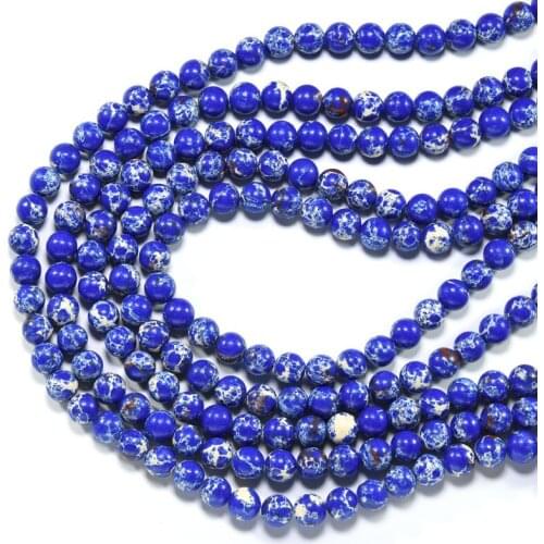 Fashion Natural emperor stone Loose Stone Jewelry Beads 4/6/8/10mm DIY Bracelet Necklace