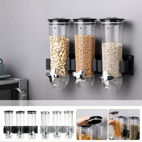 Wall-mounted Three-barrel Oatmeal Machine Oatmeal Machine Food Storage Tank