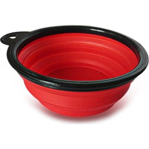 New Pet Dog Bowl Folding Silicone Outdoor Travel Bowl for Pet Cat Food Water Feeding Dish Portable Collapsible Qianyi