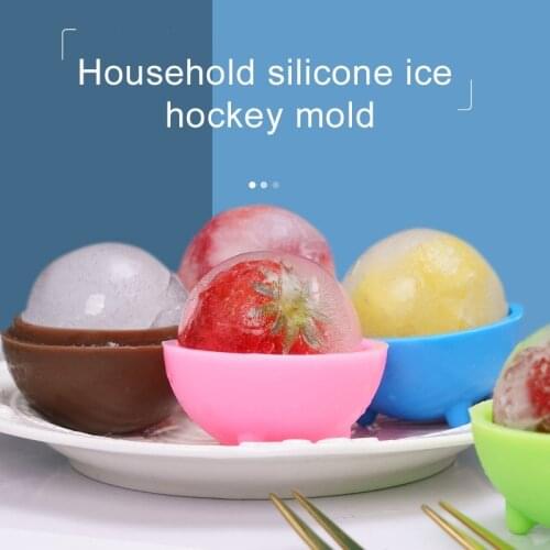New Ice Hockey Silicone Round Ice Hockey Sphere Hockey Ice Cube Tray Whiskey Ice Ball Maker Mould Chocolate Round Ball Ice Mold