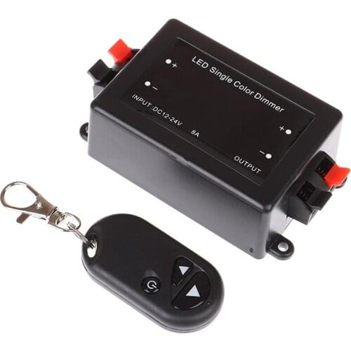 12/24V 8A Single Color 3 Key LED Wireless Dimmer Controller+RF Remote Control