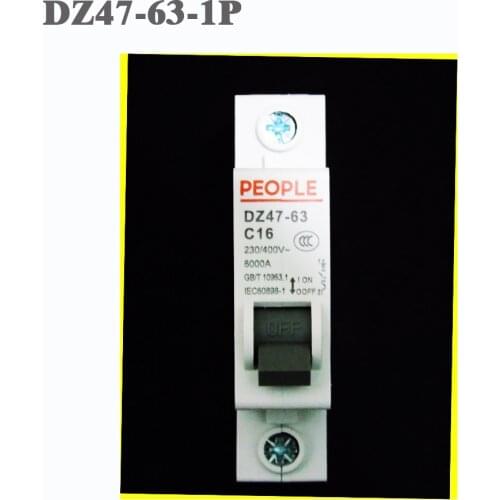 CE approval Air switch Household circuit breaker,DZ47-63-1P 220V-400V 1A/2A/3A/4A/6A/10A/16A/20A/25A/32A/40A/50A/63A