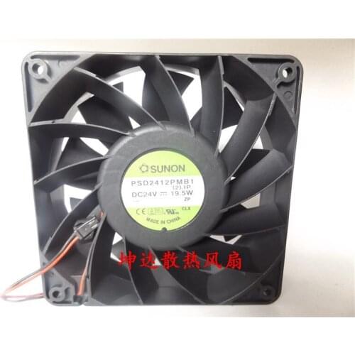 Original SUNON 120x120x38mm PSD2412PMB1 120mm 12cm DC 24V 19.5W Server Inverter Axial Cooling Fan