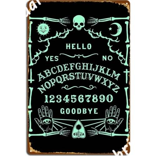 Ouija Board Spirit Board Metal Signs pub Kitchen Retro Plaques Tin sign Posters