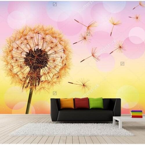 Custom natural scenery wallpaper,Dream Dandelion,3D mural for living room bedroom children room wall PVC wallpaper