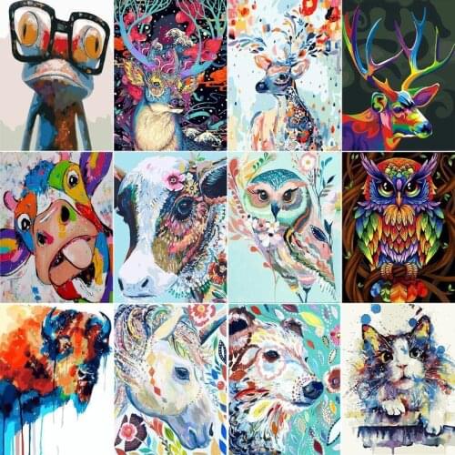 Cute Cow Deer Owl Cat Nordic Posters and Prints Wall Art Canvas Painting Living Room Bedroom Wall Decorative Prints