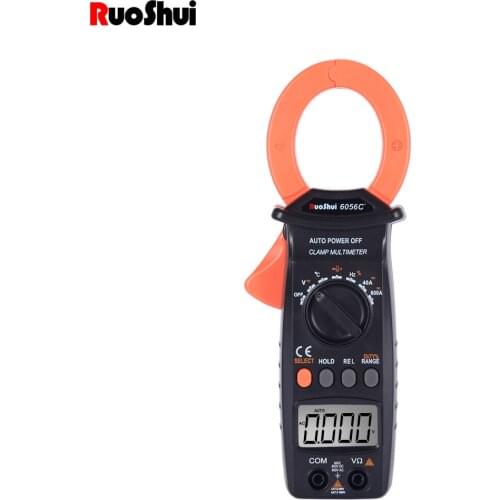 RuoShui 6056C Professional Digital Multimeter Clamp Meter DC/AC 600A Current Tester 4000 Counts True RMS Ampere Meter for Eletri
