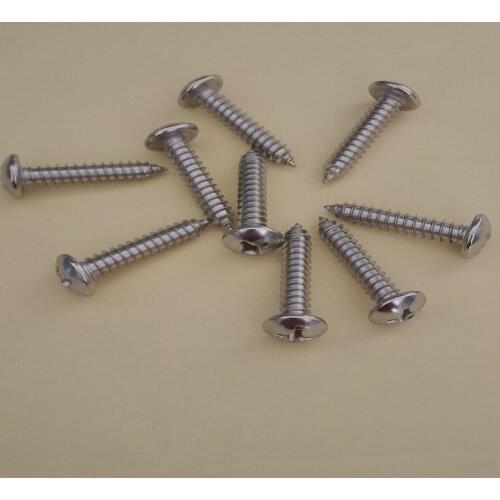 304 Stainless Steel Round Self Tapping Screws Wood Screws/Cross Pan Head Self Tapping Screw M8*16 20 30 45 50 55 60 70 80 90 100