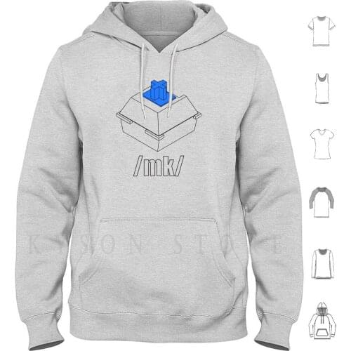 Blue Switch Hoodie Long Sleeve Cherry Mx Mechanical Keyboard Gaming Games Pc Master Race Pcmr Mech Switch Mouse Video