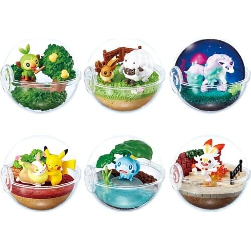 TAKARA TOMY Pokemon Sword and Shield Galar Anime Figures Gashapon Blind Box Toys Pikachu Yamper Sobble Scorbunny Grookey Ponyta