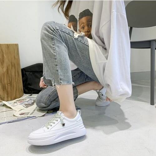 2021 new Autumn Women Oxford Shoes Buckle Slip on Shoes Buckle Loafers Sewing Leather Casual Shoes For Female