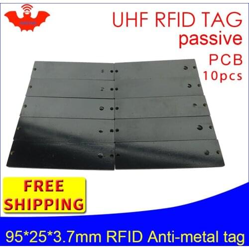 UHF RFID metal tag 915mhz 868mhz Alien Higgs3 EPC 5pcs free shipping 95*25*3.7mm long-range rectangle PCB smart passive RFID tag