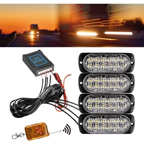 Ultra-Thin LED Emergency Light For Car Warning Flashing Firemen Police Emergency Light Ambulance Police Strobe LED Warning Light