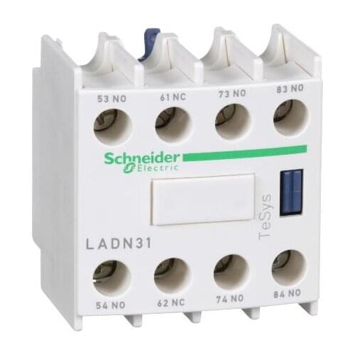 LADN31 LADN31C Auxiliary contact block, TeSys D, 3NO + 1NC, front mounting, screw terminals