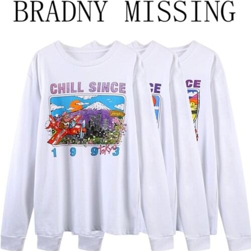 Oversized Girls O Neck Hoodies 2021 Spring-autumn Fashion Ladies Loose Hoodies Street wears Women Casual Printing Female