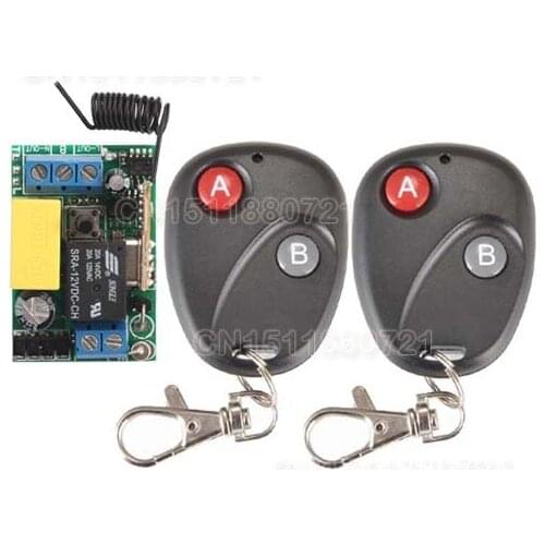 AC220V 1CH LED SMD Lamp Power ON OFF RF wireless switch Receiver&Transmitter 10A Momentary Toggle Add controller freely