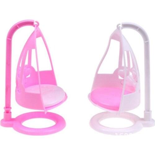 1 Pc Random Color Mini Dollhouse Swing Chair For Girl Miniature Furniture Toys Doll House Decor