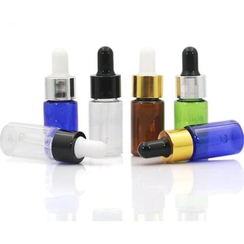 10ml/15ml/20ml Essential Oil PET Bottles With Glass Dropper Empty Refillable Dropper Sample Makeup Vials LX1886