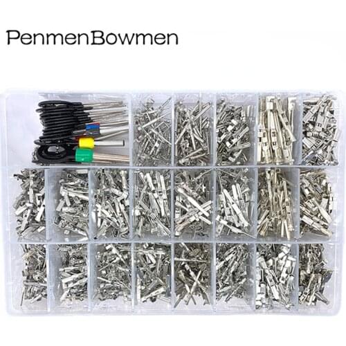 1050Pcs 1/1.5/1.8/2.2/2.8/3.5MM Auto Crimping Wire Female Male Terminal Box With Pin Removal Tool For VW Tyco AMP Boschs Deutsch