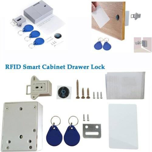 125KHZ EM ID Card ABS Material Invisible RFID Smart Cabinet Drawer Lock Long Sensing Distance No Need Open Hole