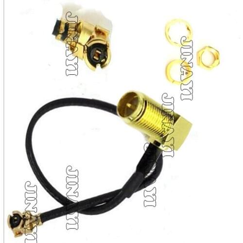 20pcs IPX u.fl IPEX to Right Angle RP-SMA Female Jack Connector RF Pigtail Cable 1.13 1.13mm
