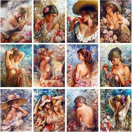 5D Diy Diamond Painting Elegant and Sexy Lady Full Square Round Drill Cross Stitch Kits Embroidery Mosaic Handmade Wall Decor
