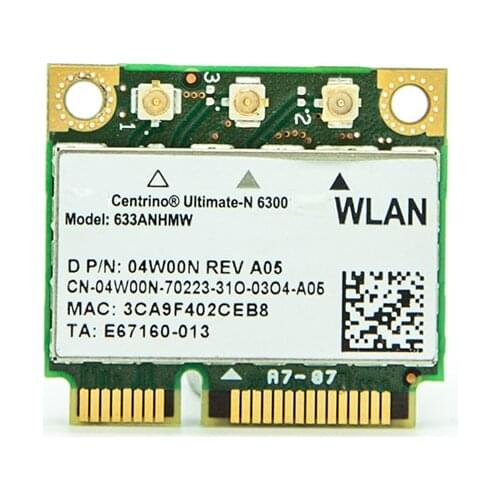 6300AGN 633ANHMW 2.4GHz &5.0GHz 450Mbps Mini Half Wireless PCI-E WiFi Adapter WLAN Card for Intel 6300AGN for Dell/ASUS/Acer