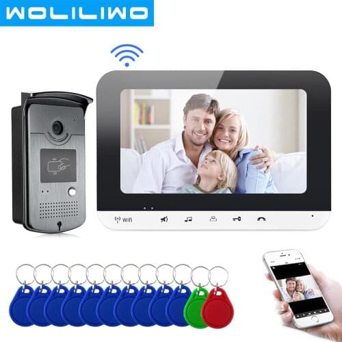 7 Ihch Wifi Video Doorbell Metal Camera With IR Video Door Bell Support RFID Unlock For Home Access Control