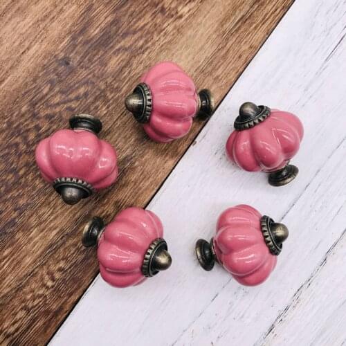 Set of 8 Ceramic Drawer Knobs Cabinet Pulls Antique Furniture Kitchen Handles Jewelry Wooden box Cartoon Knob for Kids Room