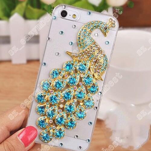 Bling Glitter Peacock Cover Rhinestone diamond Soft Phone Case For Huawei mate9 10 20 30 40 pro lite
